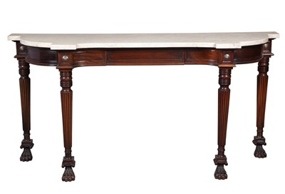 Lot 850 - Regency Style  Mahogany Marble Top Console