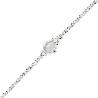 Lot 1175 - Bulova White Gold and Diamond Wristwatch