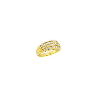 Lot 1033 - Julius Cohen Gold and Diamond Ring