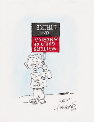 Lot 5019 - An original drawing in support of the Writers Guild by Sergio Aragones