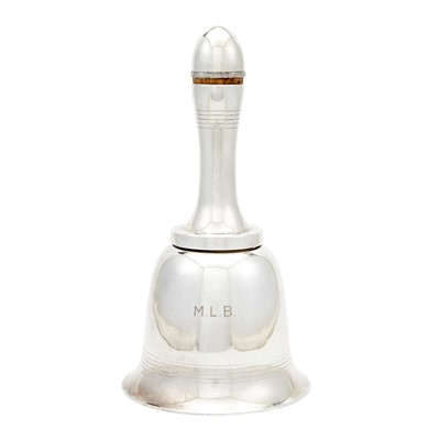 Lot 175 - English Novelty Silver Plated "Town Crier" Bell Form Cocktail Shaker