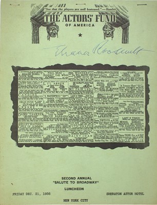 Lot 610 - Signed by Eleanor Roosevelt at the time of The Diary of Anne Frank