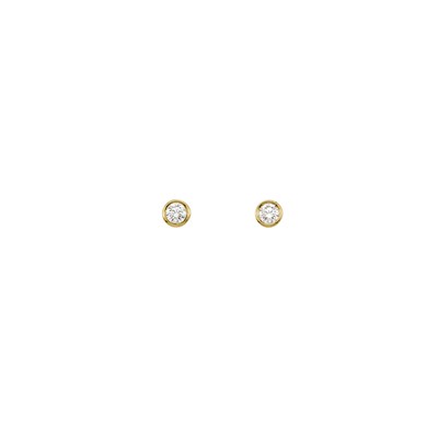 Lot 1201 - Tiffany & Co. Pair of Rose Gold and Diamond Stud Earrings