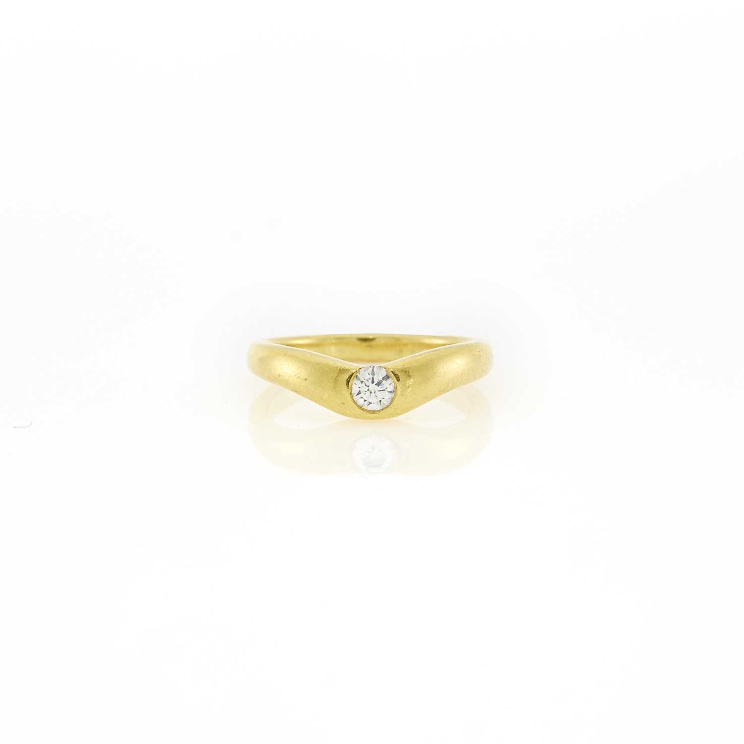 Lot 1016 - Tiffany & Co., Elsa Peretti Gold and Diamond Ring