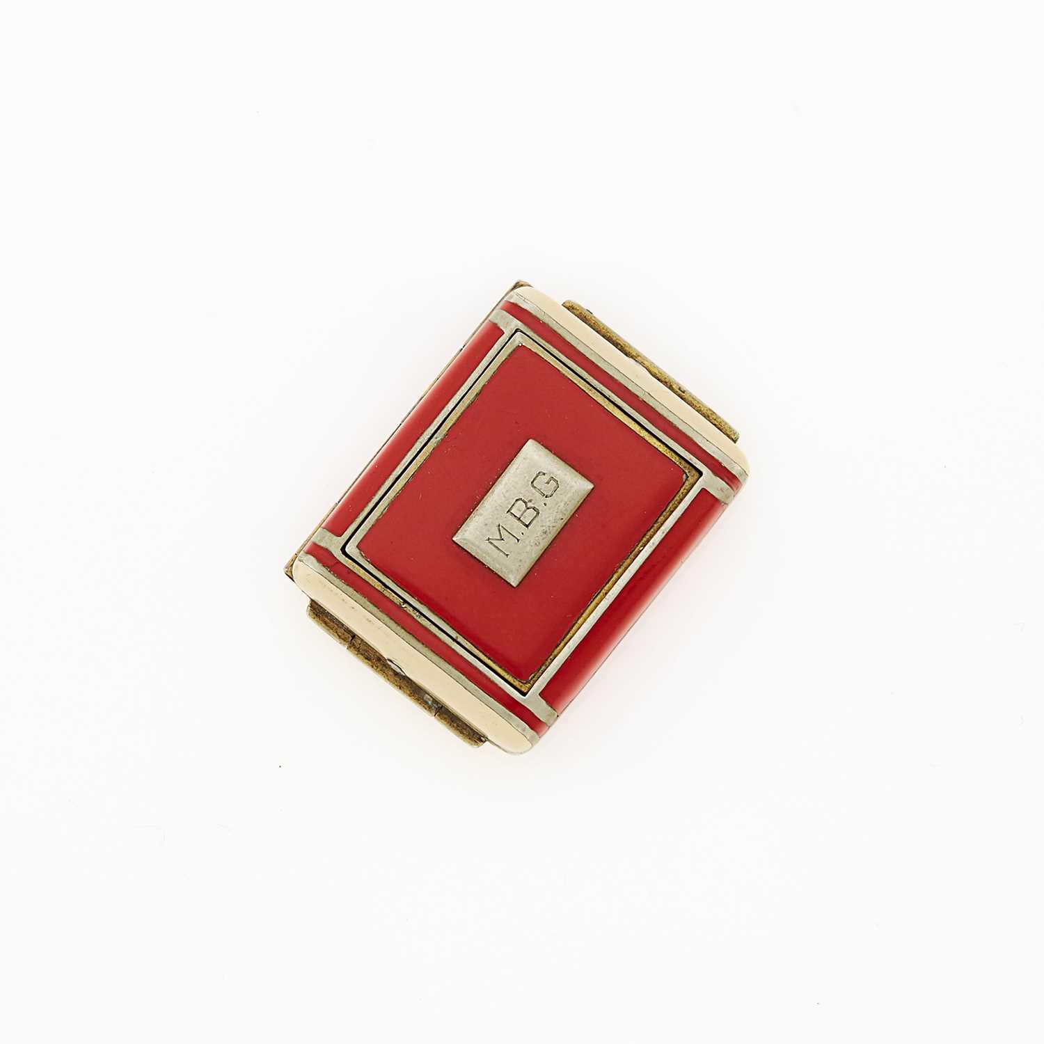 Lot 1150 - Cartier Metal and Enamel Travel Clock