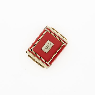 Lot 1150 - Cartier Metal and Enamel Travel Clock