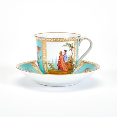 Lot 447 - Meissen Porcelain Cup and Saucer