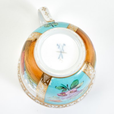 Lot 447 - Meissen Porcelain Cup and Saucer