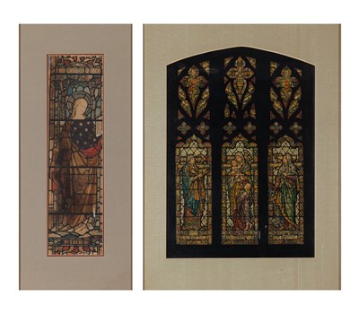 Lot 432 - Watercolor on Paper Design for an Ecclesiastical Stained Glass Figural Window
