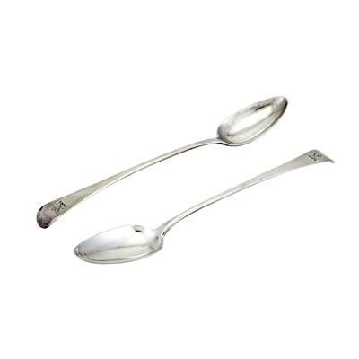 Lot 483 - Pair of George III Sterling Silver Stuffing Spoons