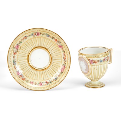 Lot 484 - Meissen Porcelain Pate sur Pate Cup and Saucer
