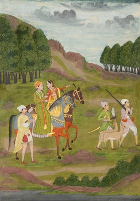 Lot 793 - An Indian Provincial Mughal Style Painting