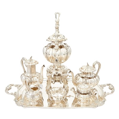 Lot 212 - Italian Sterling Silver Tea and Coffee Service