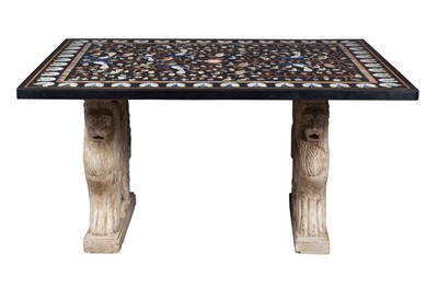 Lot 626 - Pietra Dura Marble Table