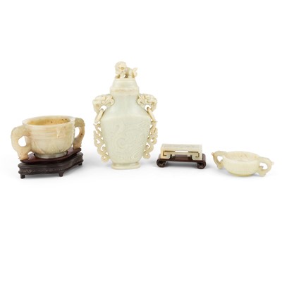 Lot 498 - A Group of Small Chinese Carved Jade Articles