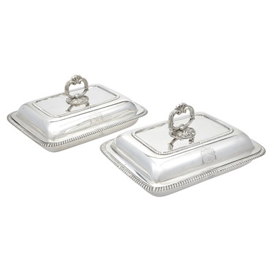 Lot 176 - Pair George III Sterling Silver Covered Entree Dishes