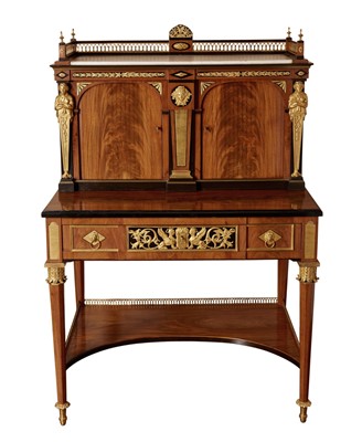 Lot 560 - German Neoclassical Ormolu-Mounted Mahogany Bonheur Du Jour