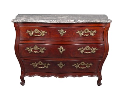 Lot 148 - Louis XV Provincial Solid Moutouchi Commode