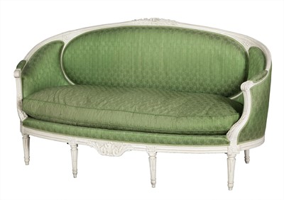 Lot 716 - Louis XVI Gray-Painted Canapé