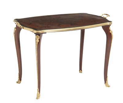 Lot 230 - Louis XV Style Ormolu-Mounted Marquetry Tray Table
