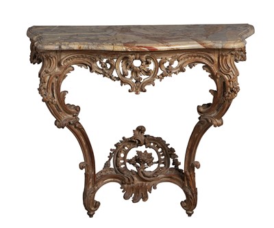 Lot 251 - Louis XV Style Stripped Wood Console