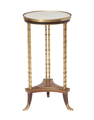 Lot 267 - Louis XVI Style Ormolu-Mounted Walnut and Marble Gueridon