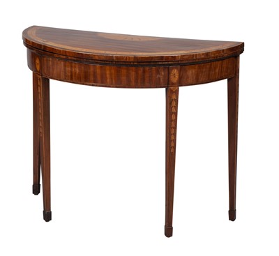Lot 153 - George III Mahogany and Marquetry Games Table