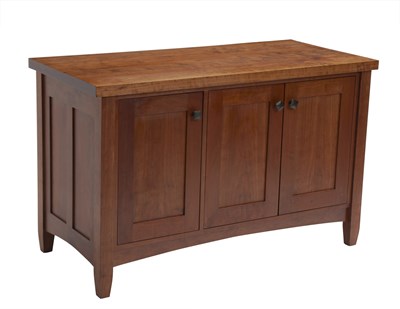 Lot 763 - Frank Lloyd Wright Style Walnut Desk and Cabinet