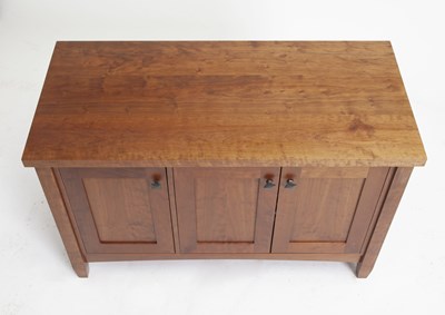 Lot 763 - Frank Lloyd Wright Style Walnut Desk and Cabinet