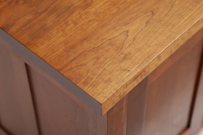 Lot 763 - Frank Lloyd Wright Style Walnut Desk and Cabinet