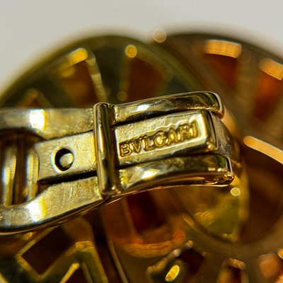 Lot 75 - Bulgari Pair of Two-Color Gold 'Doppio Coure' Earclips