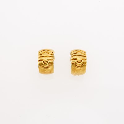 Lot 1044 - Pair of Gold Half-Hoop Earclips