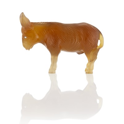 Lot 88 - Fabergé Agate Model of a Donkey