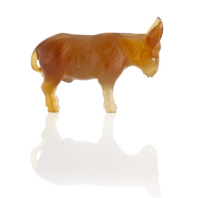 Lot 88 - Fabergé Agate Model of a Donkey