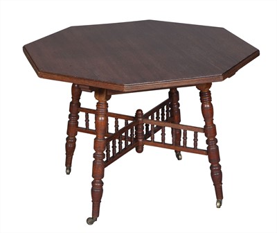 Lot 857 - Aesthetic Movement Oak Center Table