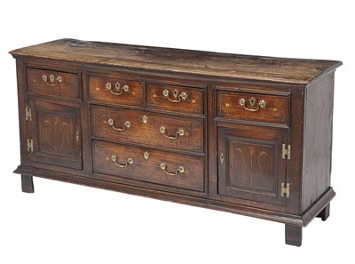 Lot 318 - English Inlaid Oak Dresser Base