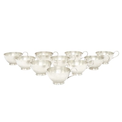 Lot 147 - Set of Ten Tiffany & Co. Sterling Silver Punch Cups