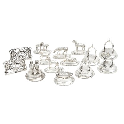 Lot 295 - Group of Silver Menu and Place Card Holders