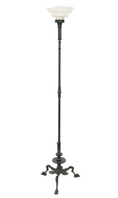 Lot 169 - Patinated Bronze Floor Lamp