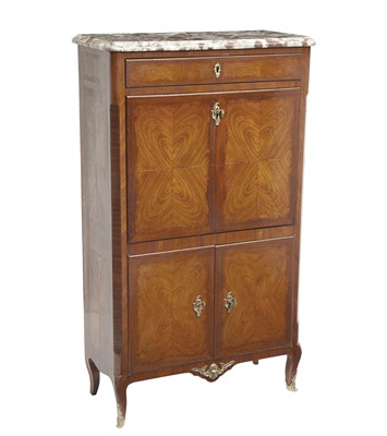 Lot 187 - Louis XV / XVI Transitional Tulipwood Secretaire a Abattant
