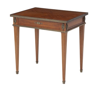 Lot 265 - Louis XVI Style Gilt-Metal Mounted Tulipwood and Mahogany Side Table