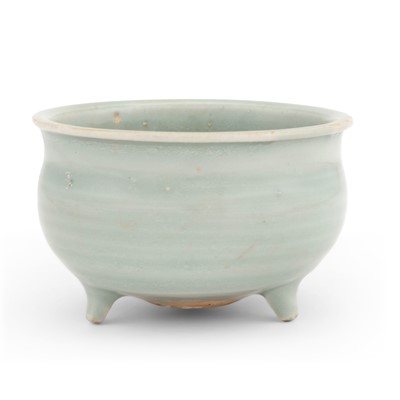 Lot 666 - A Chinese Claire de Lune Glazed Porcelain Censer