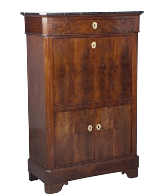 Lot 265 - Louis Philippe Style Mahogany Secretaire a Abattant