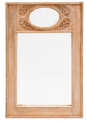 Lot 718 - Louis XVI Style Beechwood Trumeau Mirror
