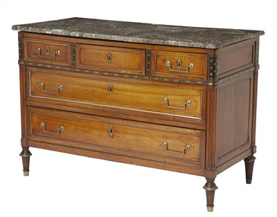 Lot 283 - Russian Brass-Inlaid and Mounted Mahogany Commode