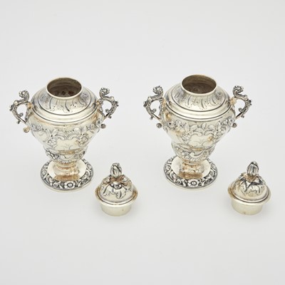 Lot 163 - Canadian Interest: Pair of George II Sterling Silver Gilt Tea Caddies