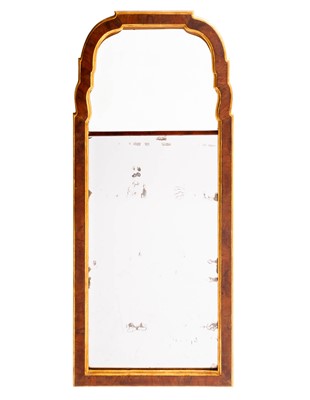 Lot 747 - Queen Anne Style Walnut and Parcel Gilt Mirror