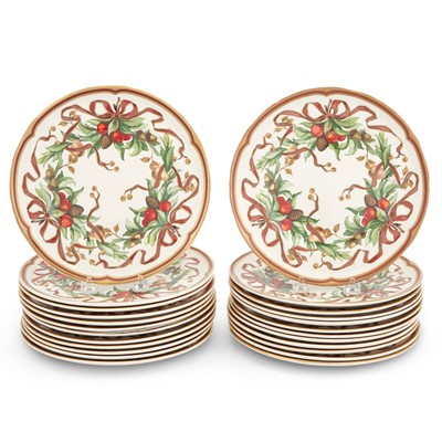 Lot 407 - Set of Twenty-Four Tiffany & Co. "Tiffany Garland" Pattern Porcelain Salad Plates