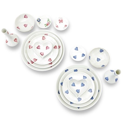Lot 18 - Two Similar D. Porthault Limoges  Porcelain Partial Dinner Services