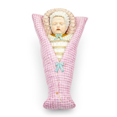 Lot 750 - Meissen Figure of a Swaddled Baby